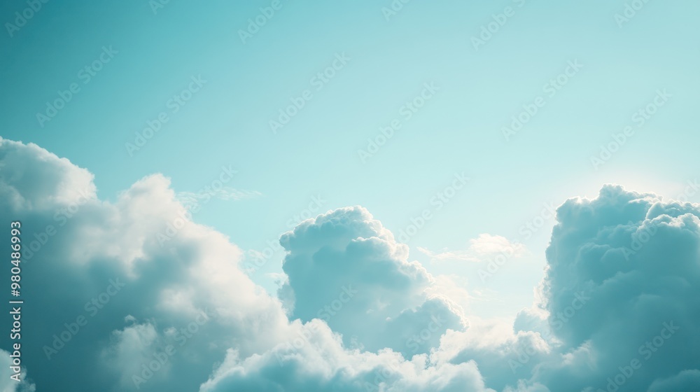 Cloudy sky texture with soft, fluffy clouds in a blue gradient, perfect for uplifting designs Close-up photo with clean background Cloudy sky texture with soft, fluffy clouds in a blue gradient, perfect for uplifting designs Close-up photo with clean background