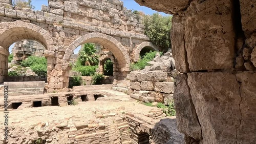 Preserved arches walls of the ancient city