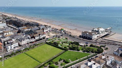 Pier and town Bognor Regis west Sussex UK drone,aerial summers day photo