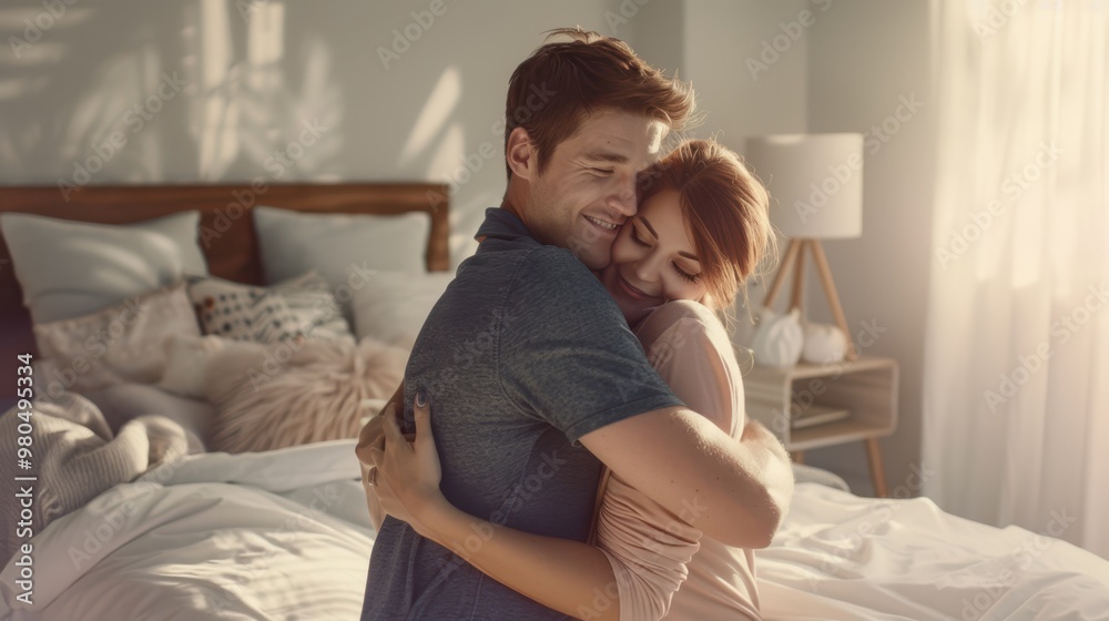 The Loving Couple in Embrace. The Loving Couple in Embrace.