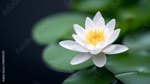 White water lily flower --ar 16:9