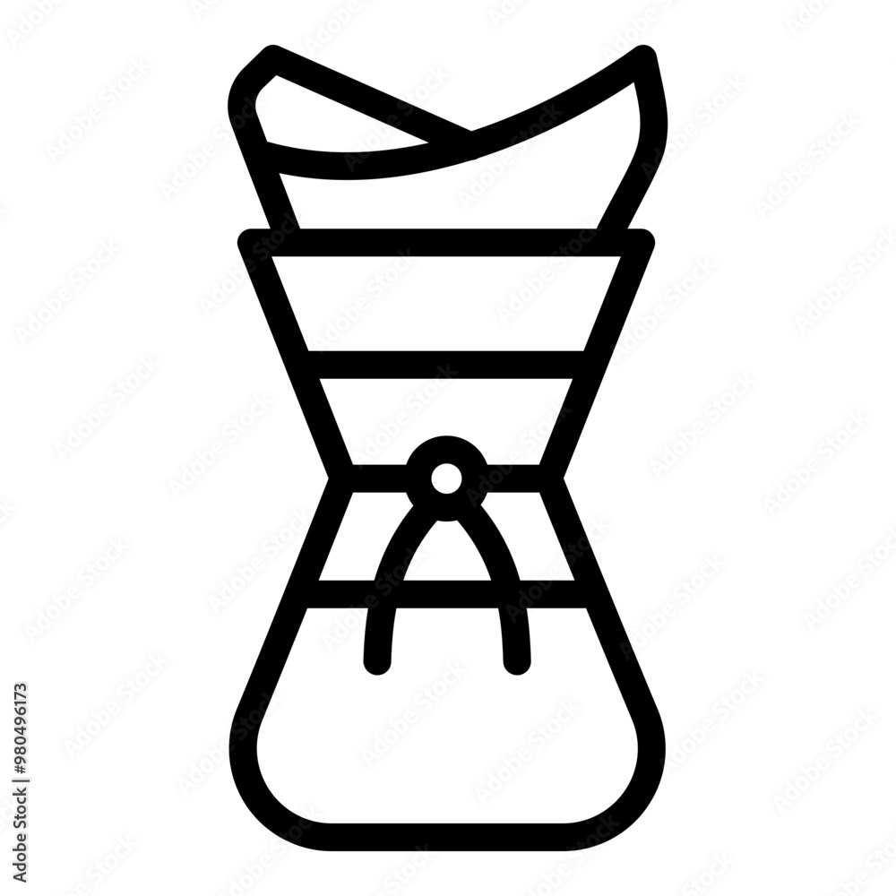 Chemex icon. Vector line icon Chemex icon. Vector line icon