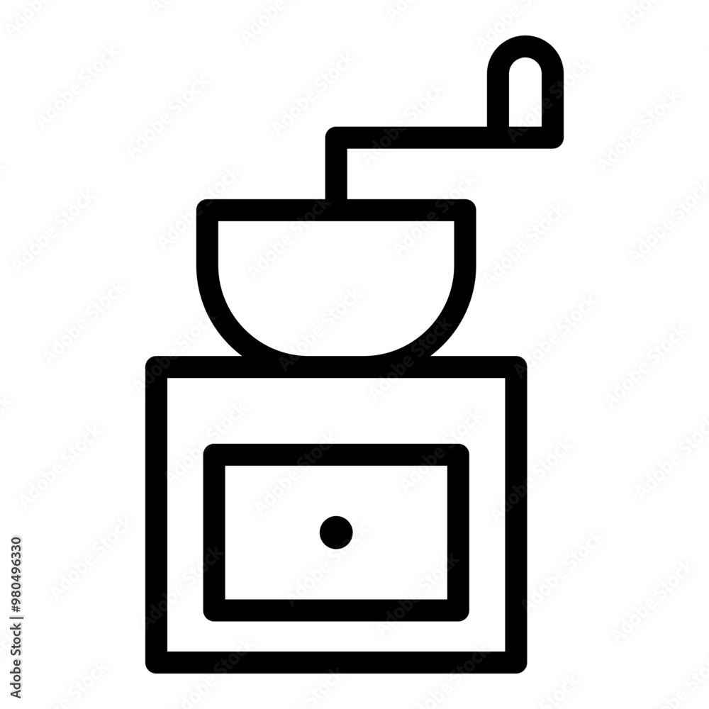 Coffee grinder icon. Vector line icon Coffee grinder icon. Vector line icon