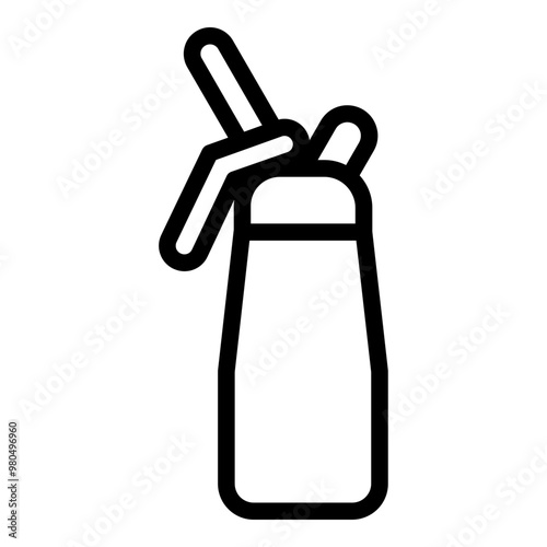 Cream whipper icon. Vector line icon
