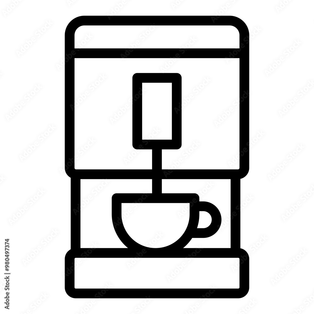 Coffee machine icon. Vector line icon Coffee machine icon. Vector line icon