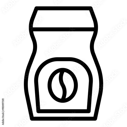 Instant coffee icon. Vector line icon