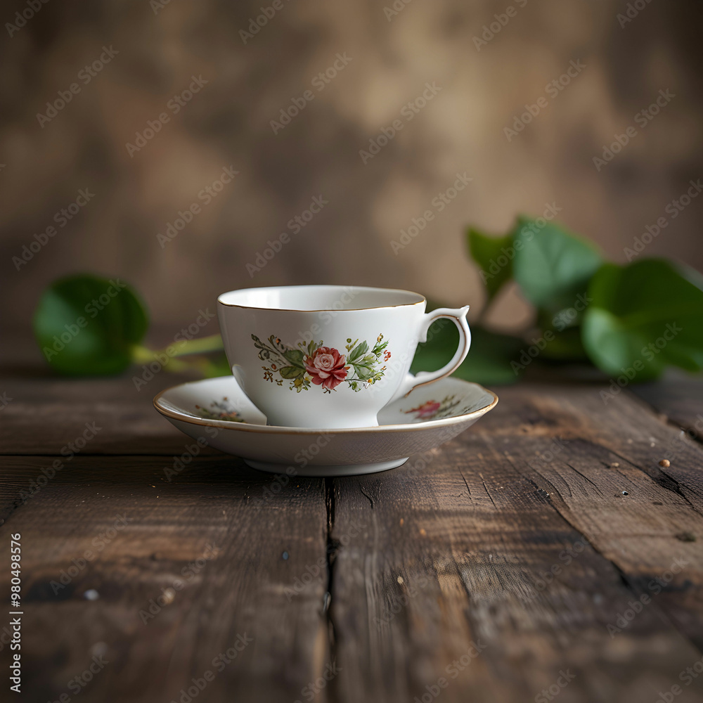 Still life with tea cup and organic background Still life with tea cup and organic background