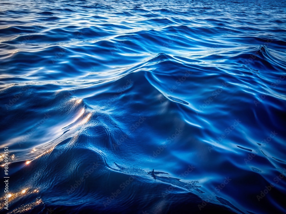 Deep dark blue water texture with subtle wave patterns and slight ripple effects creates a mesmerizing abstract background with a sense of mystery and calmness. Deep dark blue water texture with subtle wave patterns and slight ripple effects creates a mesmerizing abstract background with a sense of mystery and calmness.
