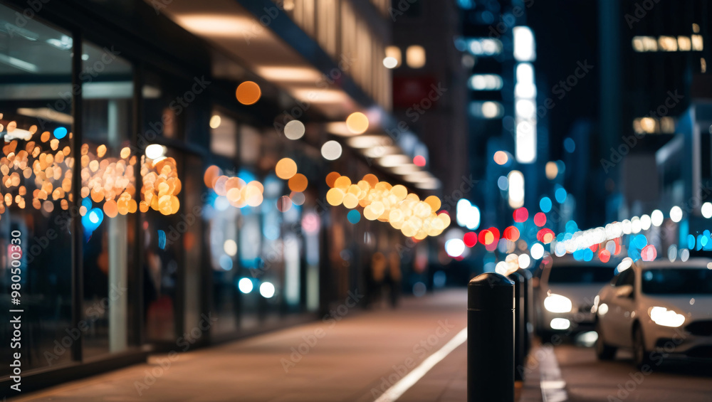 Abstract bokeh night in city background, cityscape at twilight time blurred photo Abstract bokeh night in city background, cityscape at twilight time blurred photo