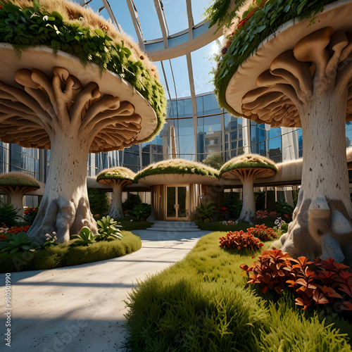 luxurious mushroom building photo