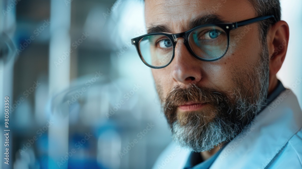 photograph of Portrait of a scientist on a white background. telephoto lens summer daylight cool color photograph of Portrait of a scientist on a white background. telephoto lens summer daylight cool color