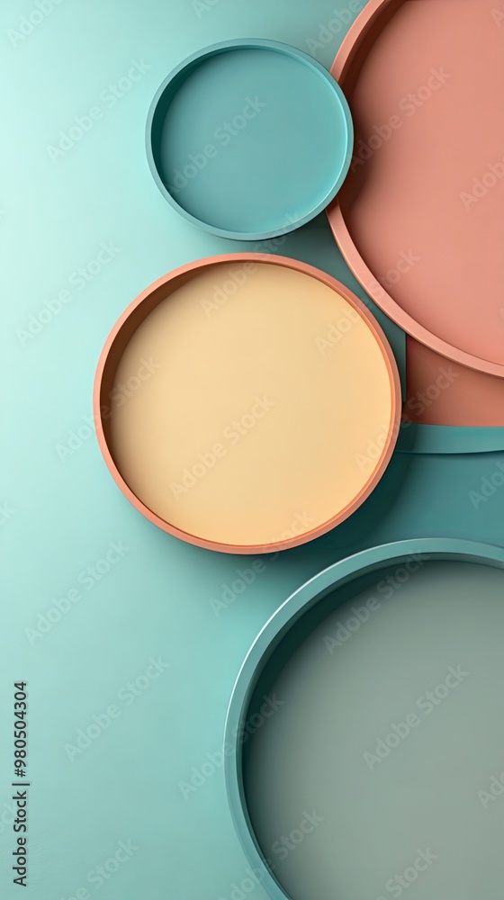 Abstract 3D shapes with a blank space for text Abstract 3D shapes with a blank space for text