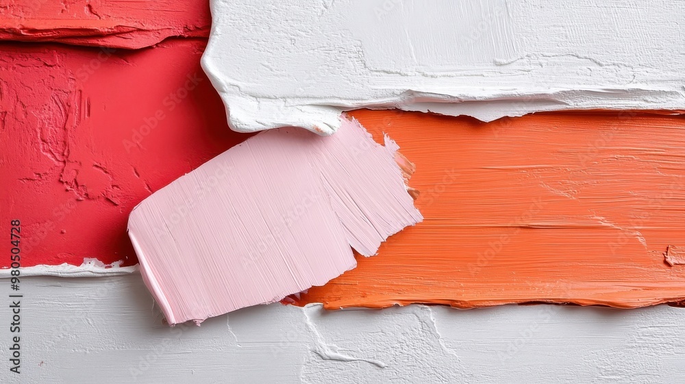 Obraz premium Textured modern art mural wallpaper with mixed surfaces and vibrant colors.