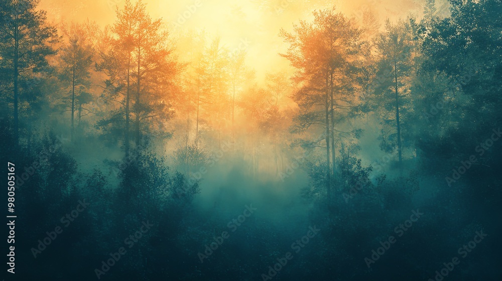 Abstract forest scenery with a clear space for text Abstract forest scenery with a clear space for text