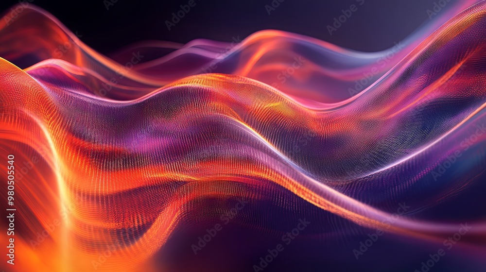 Obraz premium Abstract futuristic lines with a clear area for text 