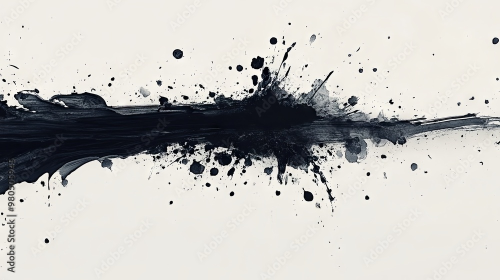 Abstract ink splatters with an empty spot for text Abstract ink splatters with an empty spot for text