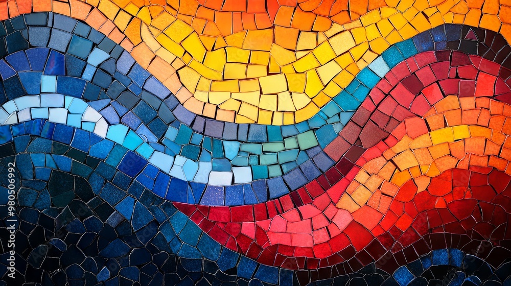 Abstract mosaic pattern with a blank area for text Abstract mosaic pattern with a blank area for text
