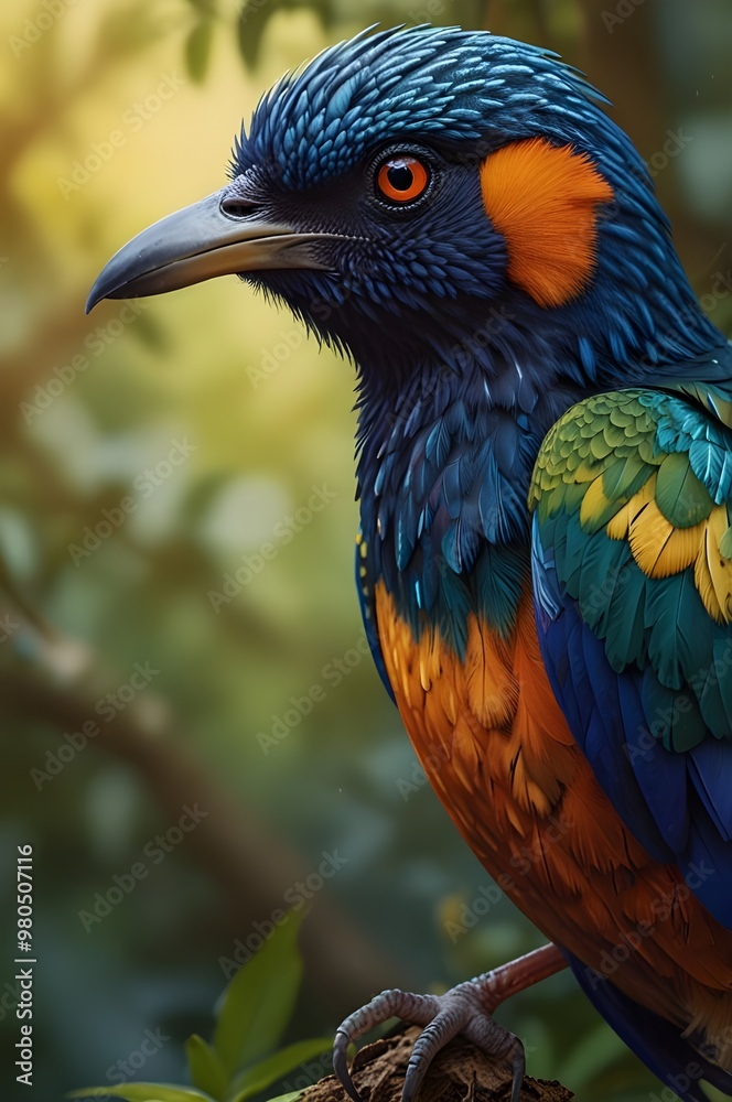 Fototapeta premium blue and yellow macaw