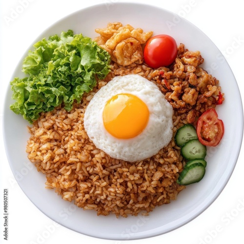 Nasi Goreng on a plate telur ceplok