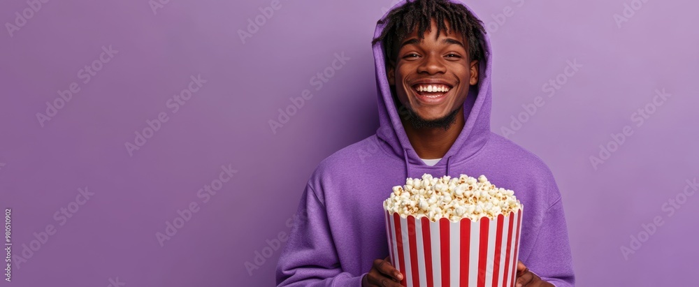 The Smiling Man with Popcorn