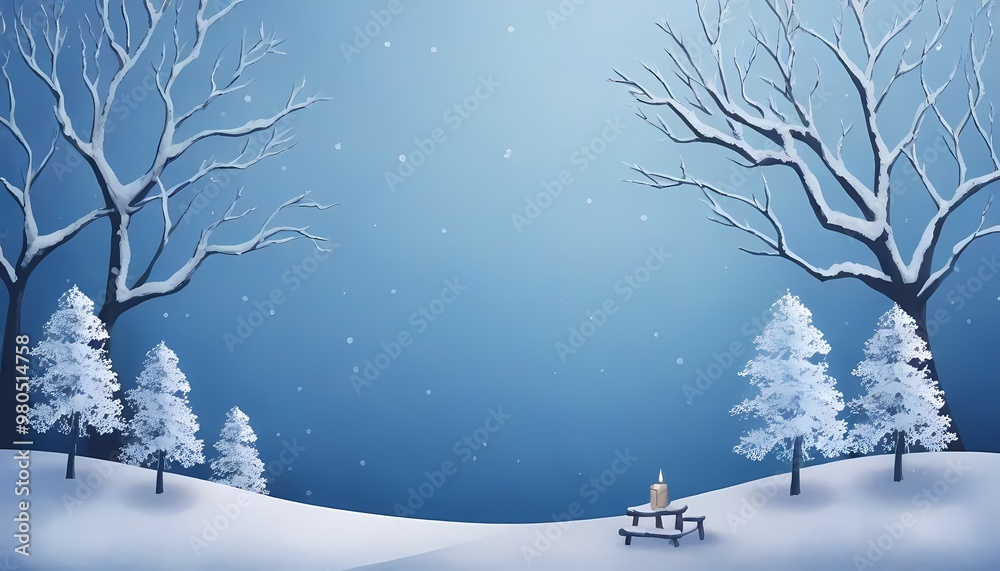 winter landscape with trees and snow winter landscape with trees and snow