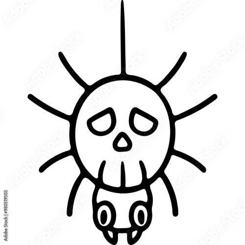 cute halloween spider illustration for card website, application, printing, document, poster design, etc.