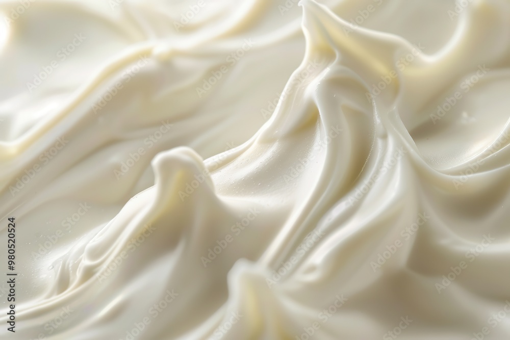 Creamy white skincare product texture with peaks and swirls Creamy white skincare product texture with peaks and swirls