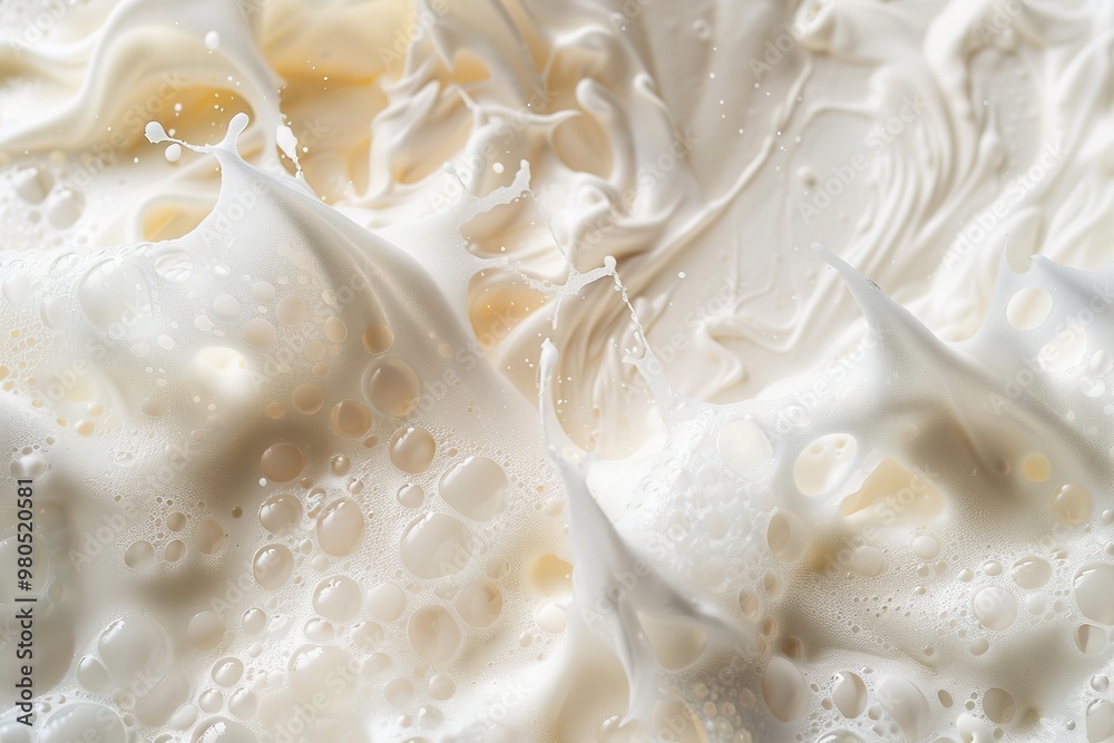 Creamy cosmetic texture with bubbles and swirls. Creamy cosmetic texture with bubbles and swirls.