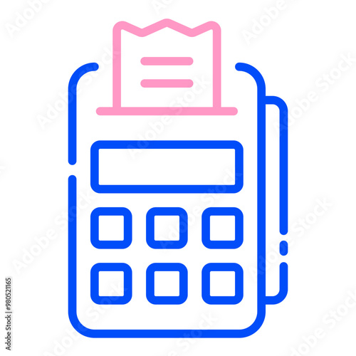 Payment Terminal line duo tone icon