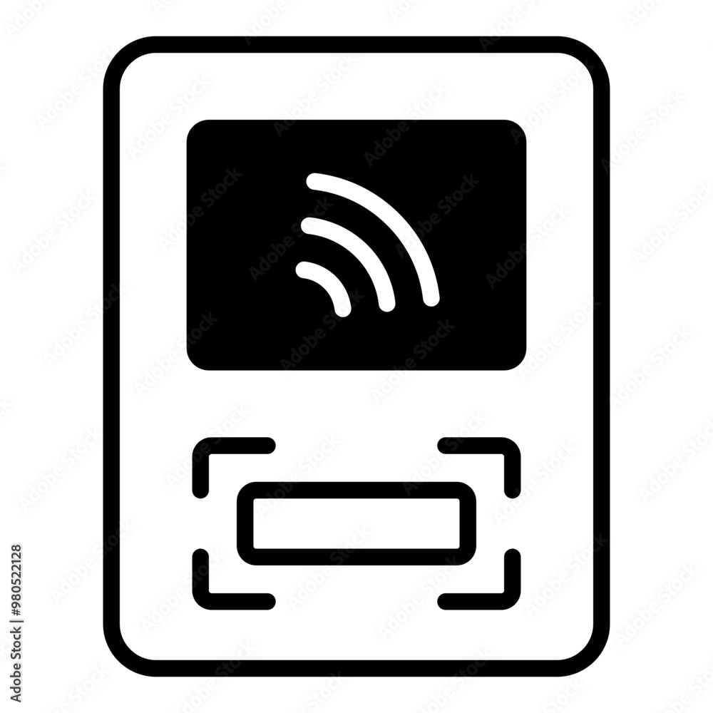 RFID Payment solid line icon RFID Payment solid line icon