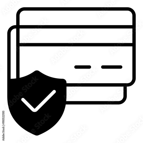 Payment Security solid line icon