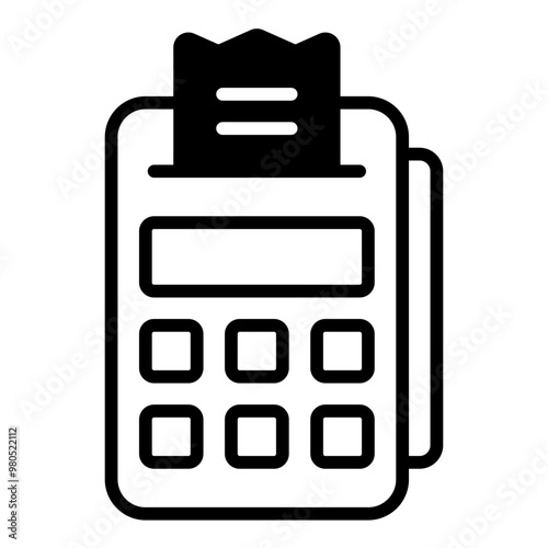 Payment Terminal solid line icon