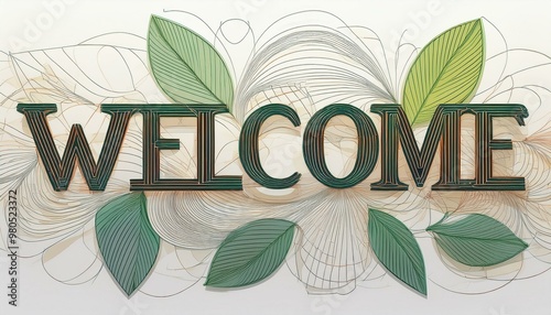 welcome print for banner or sign