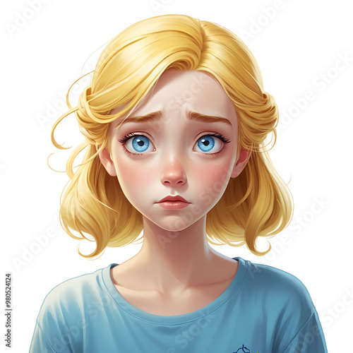 yellow hair blue eyes cartoon women