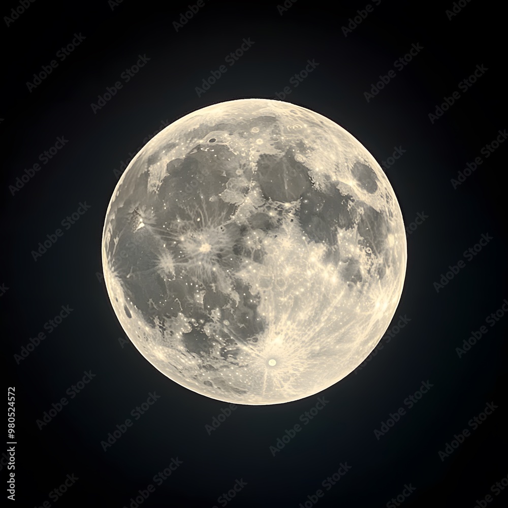 Obraz premium Closes up moon in the night