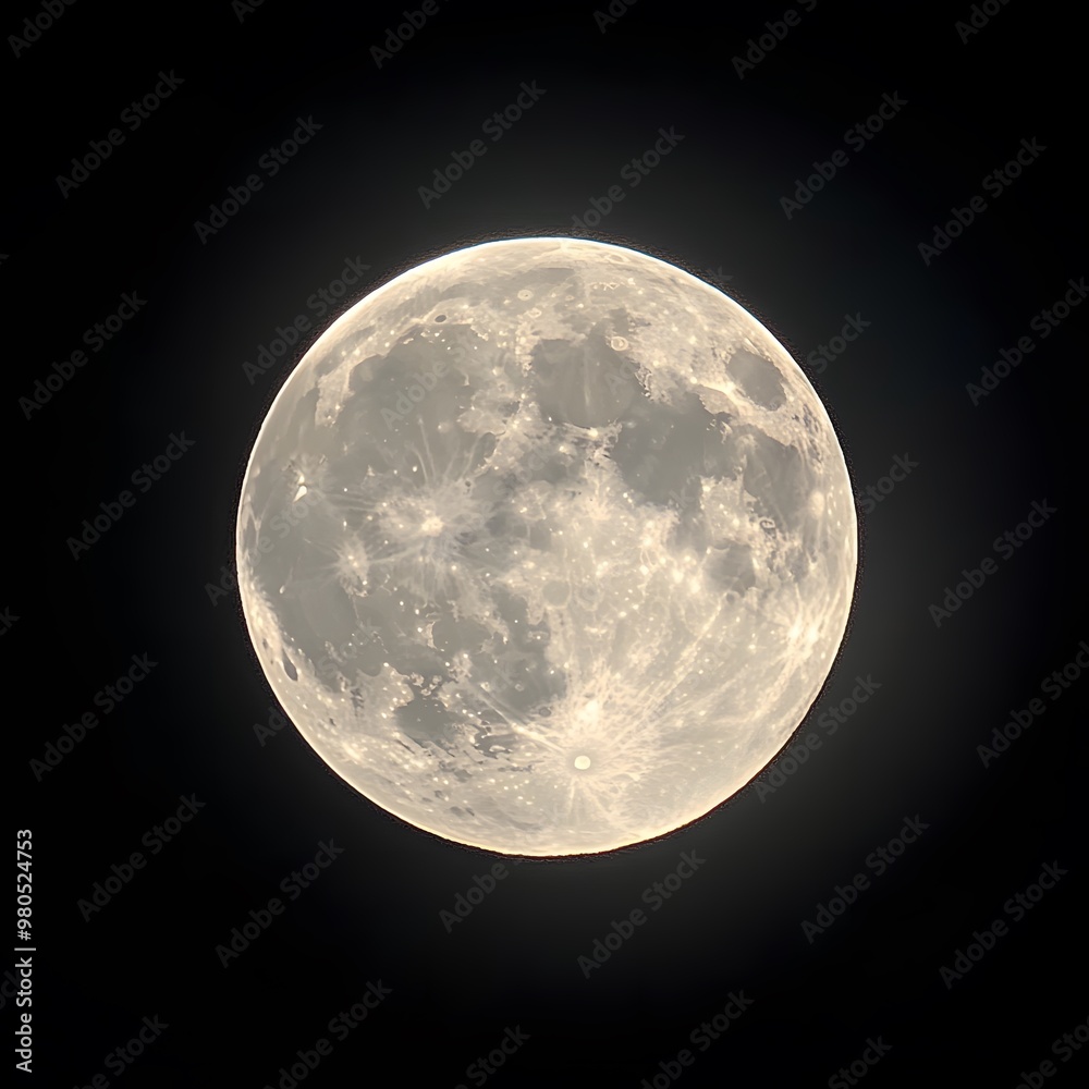 Fototapeta premium Closes up moon in the night