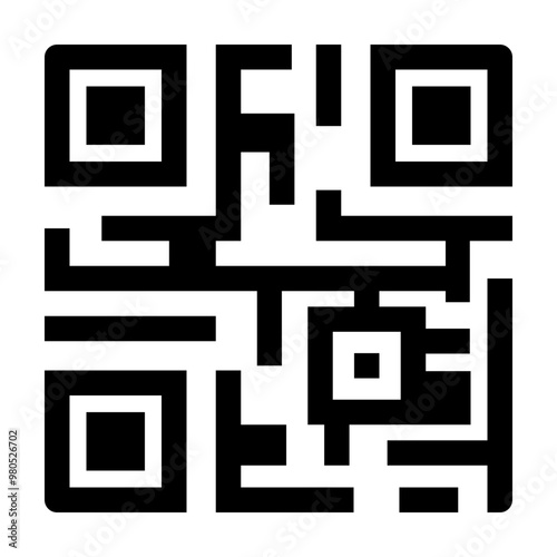 Qr Code Glyph Icon Vector