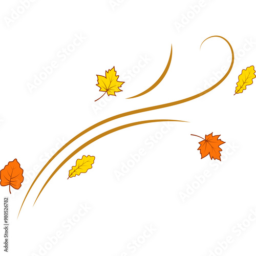 Wind Blowing Autumn Leaf
