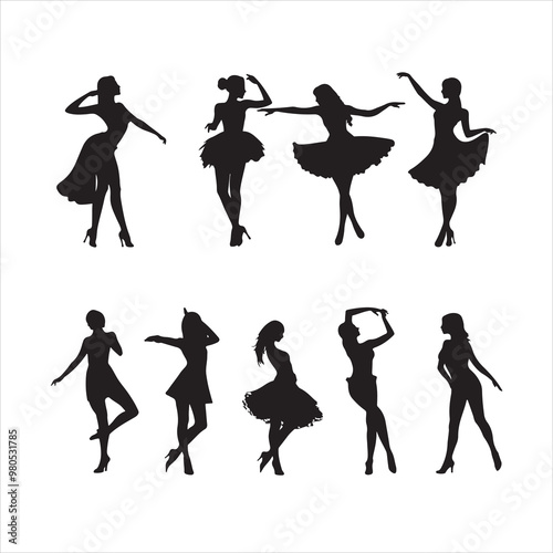 dancer vector silhouette