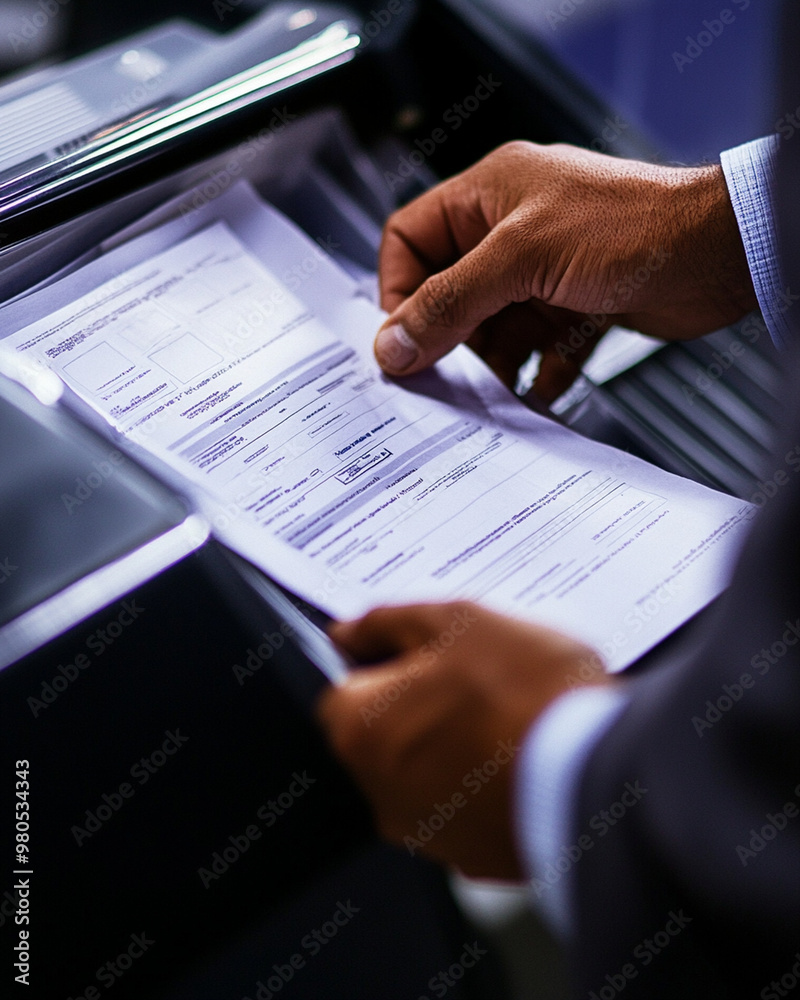 Close-up of a voter placing a ballot into a voting machine, crisp lighting highlighting the ballot and voting process, focused on democracy and participation, Close-up of a voter placing a ballot into a voting machine, crisp lighting highlighting the ballot and voting process, focused on democracy and participation,