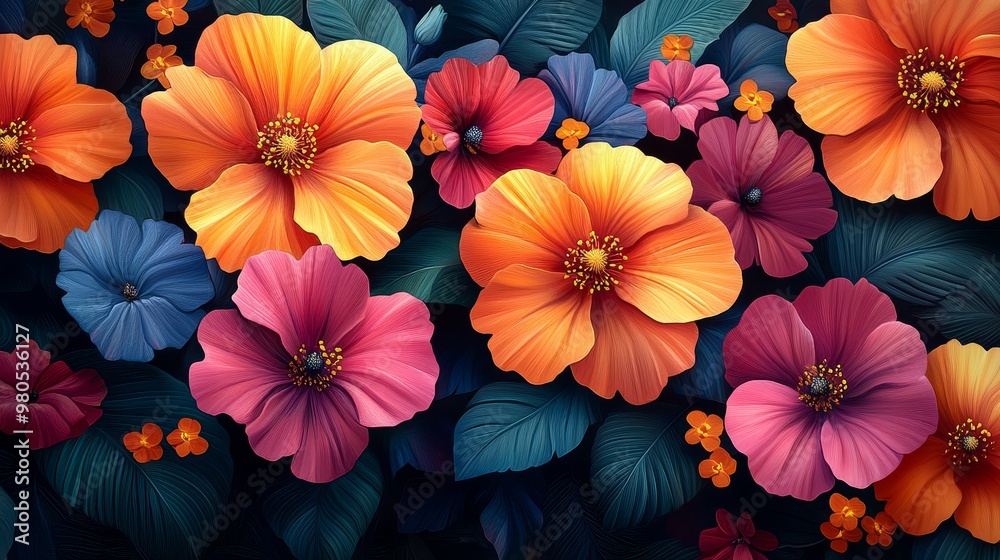 Blooming Tropical Flowers Blooming Tropical Flowers