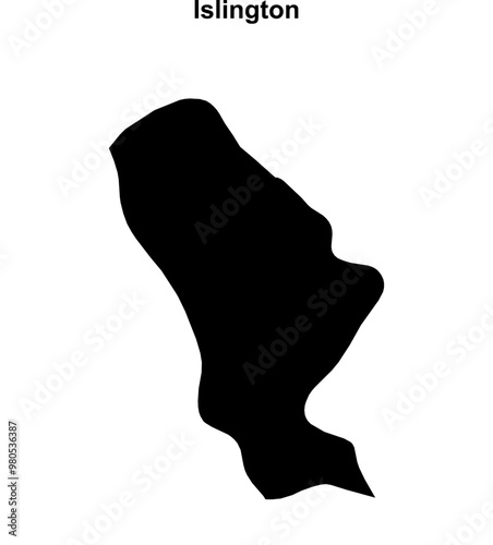 Islington blank outline map