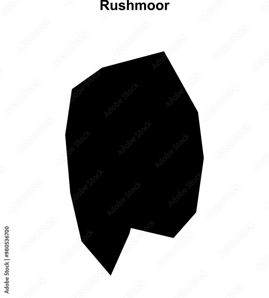 Rushmoor blank outline map Rushmoor blank outline map
