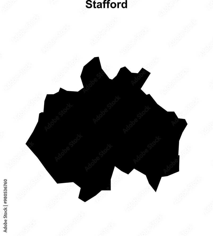 Stafford blank outline map Stafford blank outline map