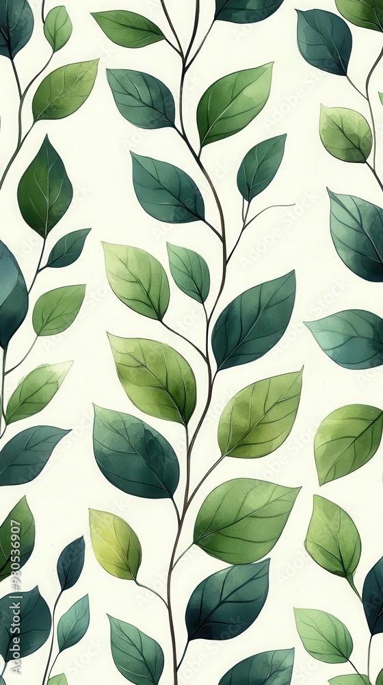 whimsical handdrawn botanical pattern featuring delicate green leaves and stems rendered in soft pencil strokes on a light background with a vintage aesthetic whimsical handdrawn botanical pattern featuring delicate green leaves and stems rendered in soft pencil strokes on a light background with a vintage aesthetic