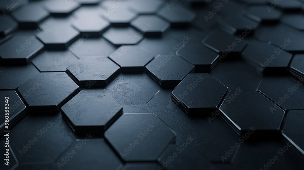A visually striking abstract pattern featuring dark hexagonal shapes with varying depths and gradients, highlighting modern design aesthetics and technological inspirations. A visually striking abstract pattern featuring dark hexagonal shapes with varying depths and gradients, highlighting modern design aesthetics and technological inspirations.