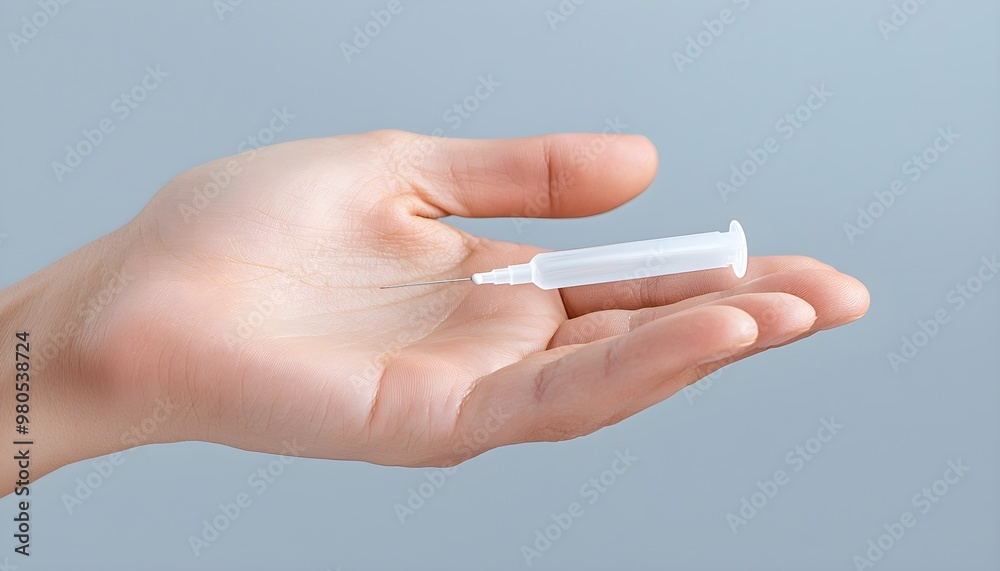 Patient holding out their hand for a cholesterol finger-prick test, cholesterol check, preventive health Patient holding out their hand for a cholesterol finger-prick test, cholesterol check, preventive health