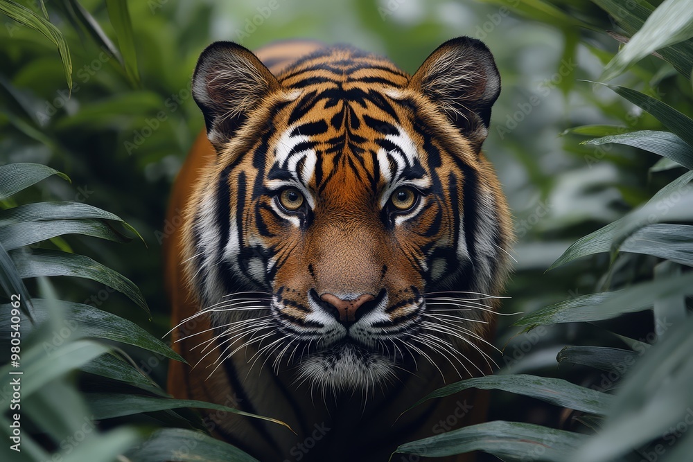 Close up of a Tiger in the Jungle Close up of a Tiger in the Jungle