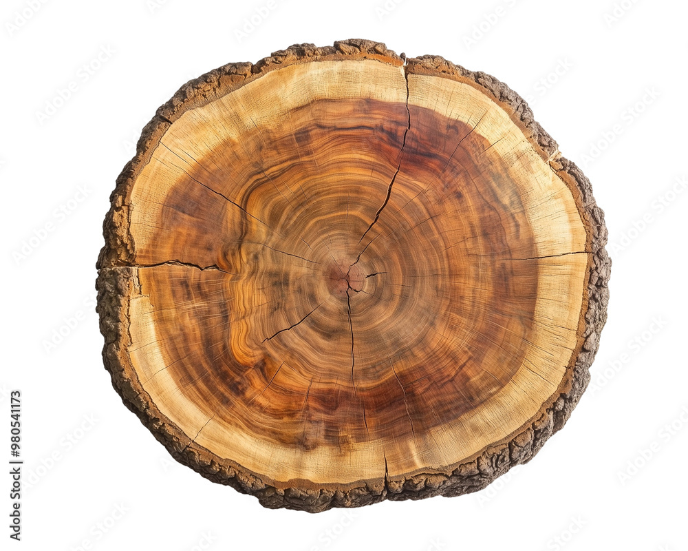 Detailed Cross-Section of a Weathered Tree Trunk Showcasing Natural Growth Rings and Rustic Texture on Transparent Background Detailed Cross-Section of a Weathered Tree Trunk Showcasing Natural Growth Rings and Rustic Texture on Transparent Background