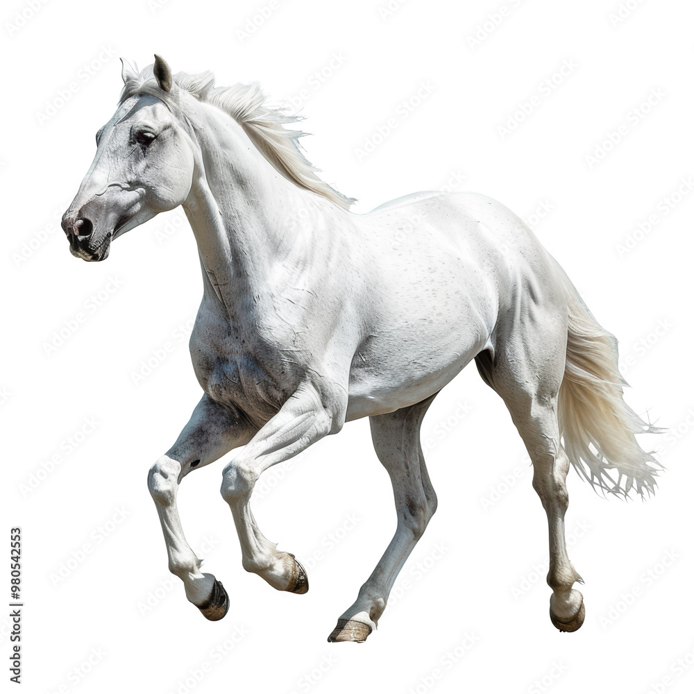 Obraz premium Adult Horse Mammal Animal Isolated on Transparent or White Background, PNG